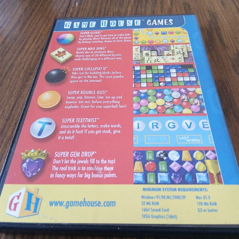 Super Game House CD For Microsoft Windows PC's Or Apple Macs (2003 Gamehouse)